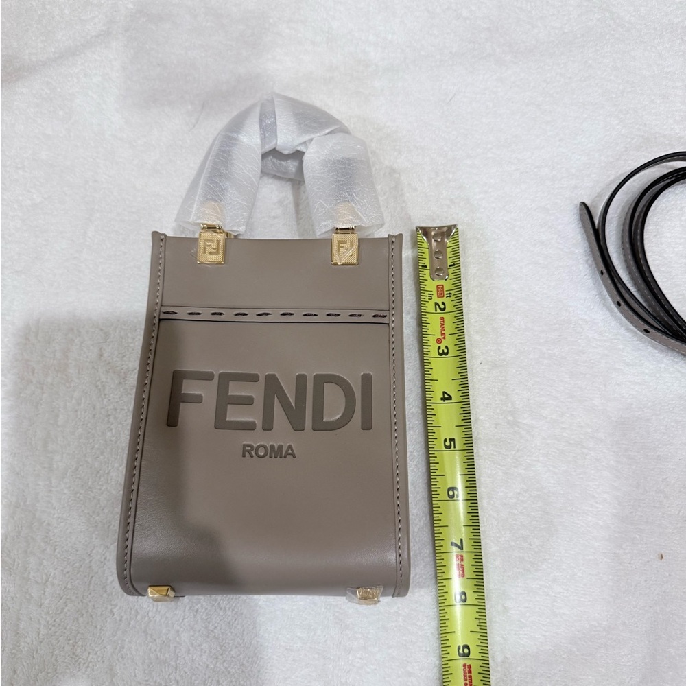 Fendi Sunshine Mini Taupe Shoulder/crossbody Bag - Picture 12 of 16